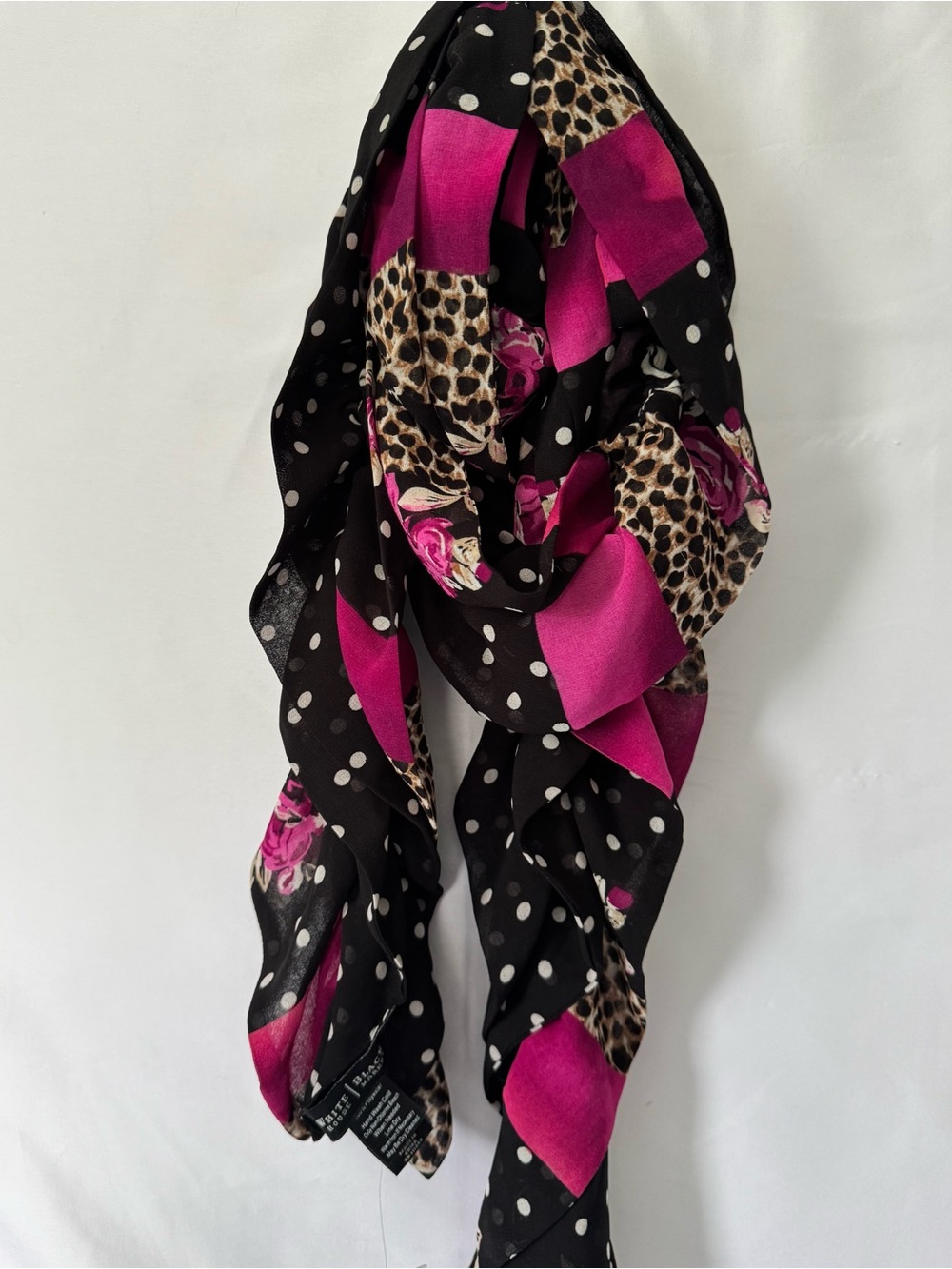 White House Black Market NWT trio print ruffle scarf